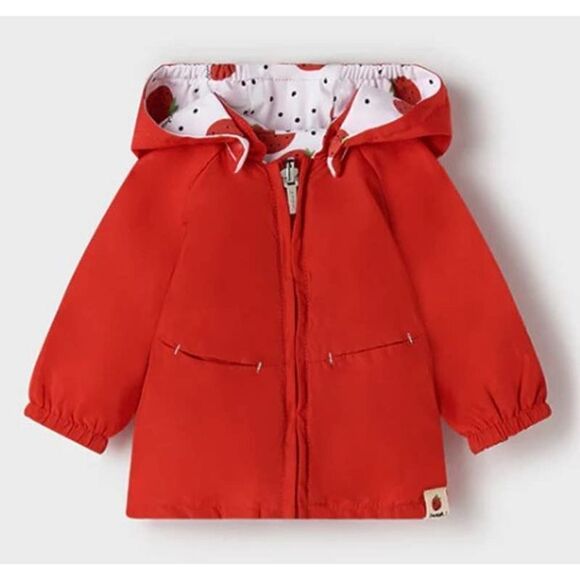 Mayoral Strawberry Reversible Windbreaker Jacket NWT Sz. 4-6 - Picture 2 of 7